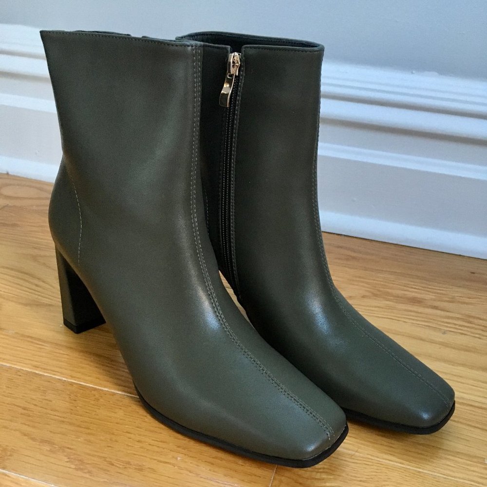 Billini Olive Green Ankle Booties
